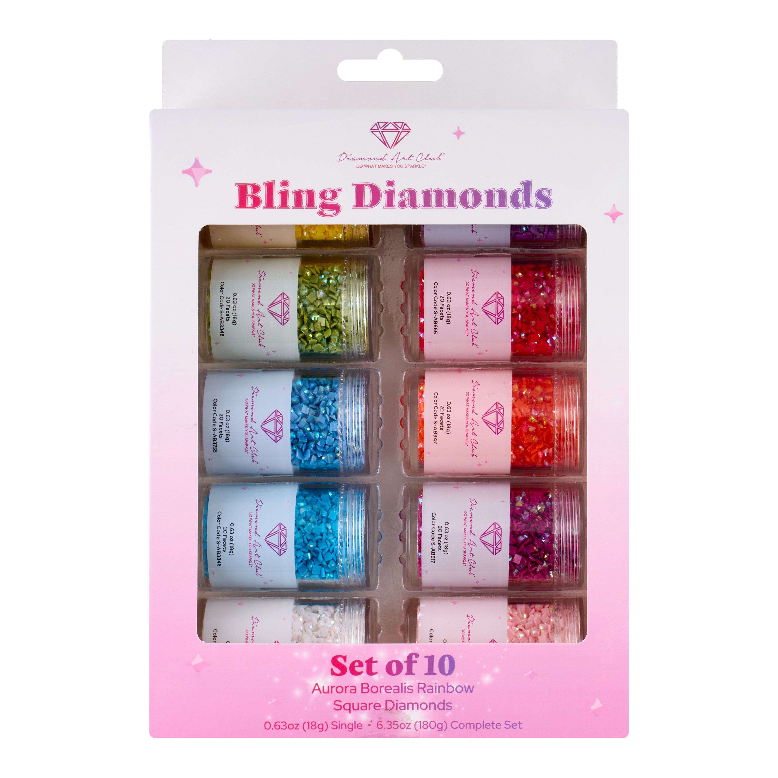 Aurora Borealis - Rainbow Square (Set of 10)