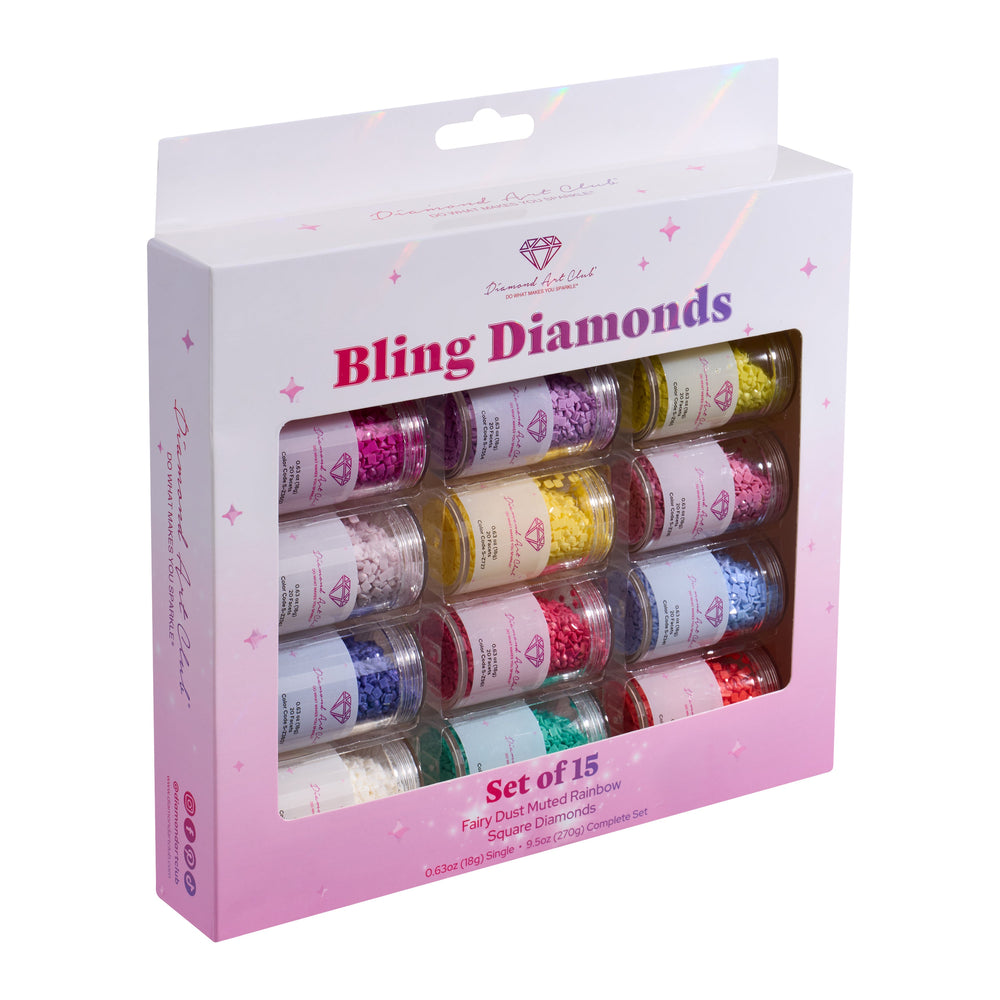 Fairy Dust® - Muted Rainbow Square (Set of 15) Z6