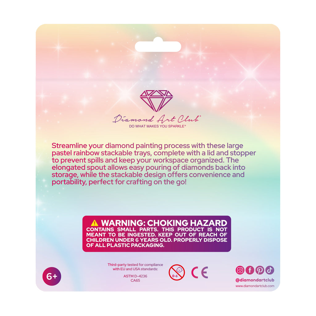 Pastel Rainbow Trays - Large (Set of 7)